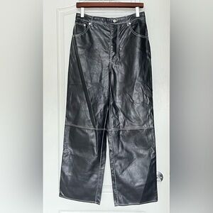 We The Free The It Factor Vegan Leather Pants Black, 8 Gorpcore Edgy Biker Moto